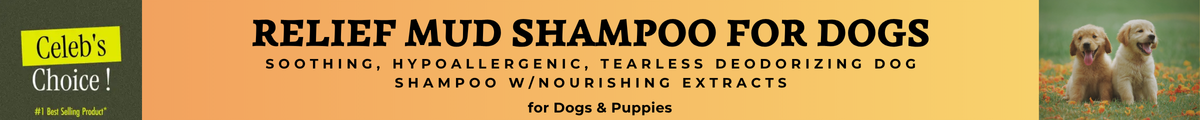 Relief Mud Shampoo for Dogs - Soothing, Hypoallergenic, Tearless Deodorizing Dog Shampoo